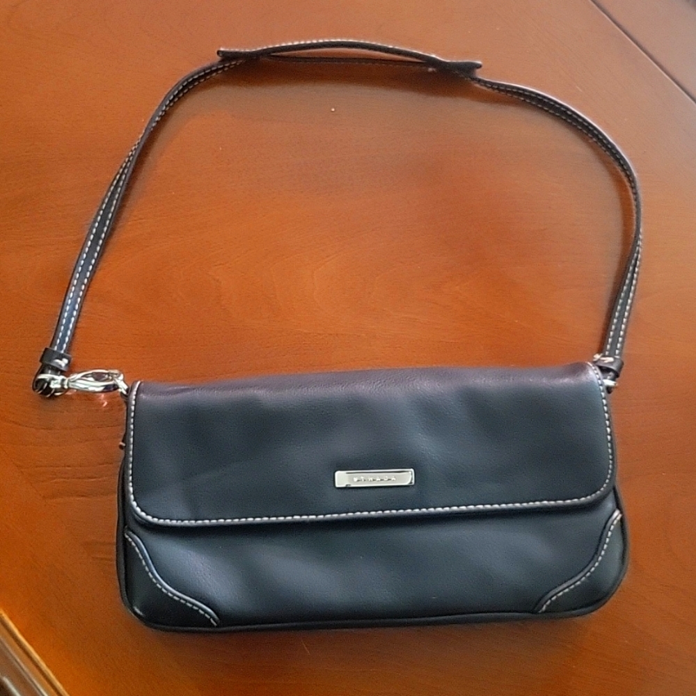 Black vinyl clutch